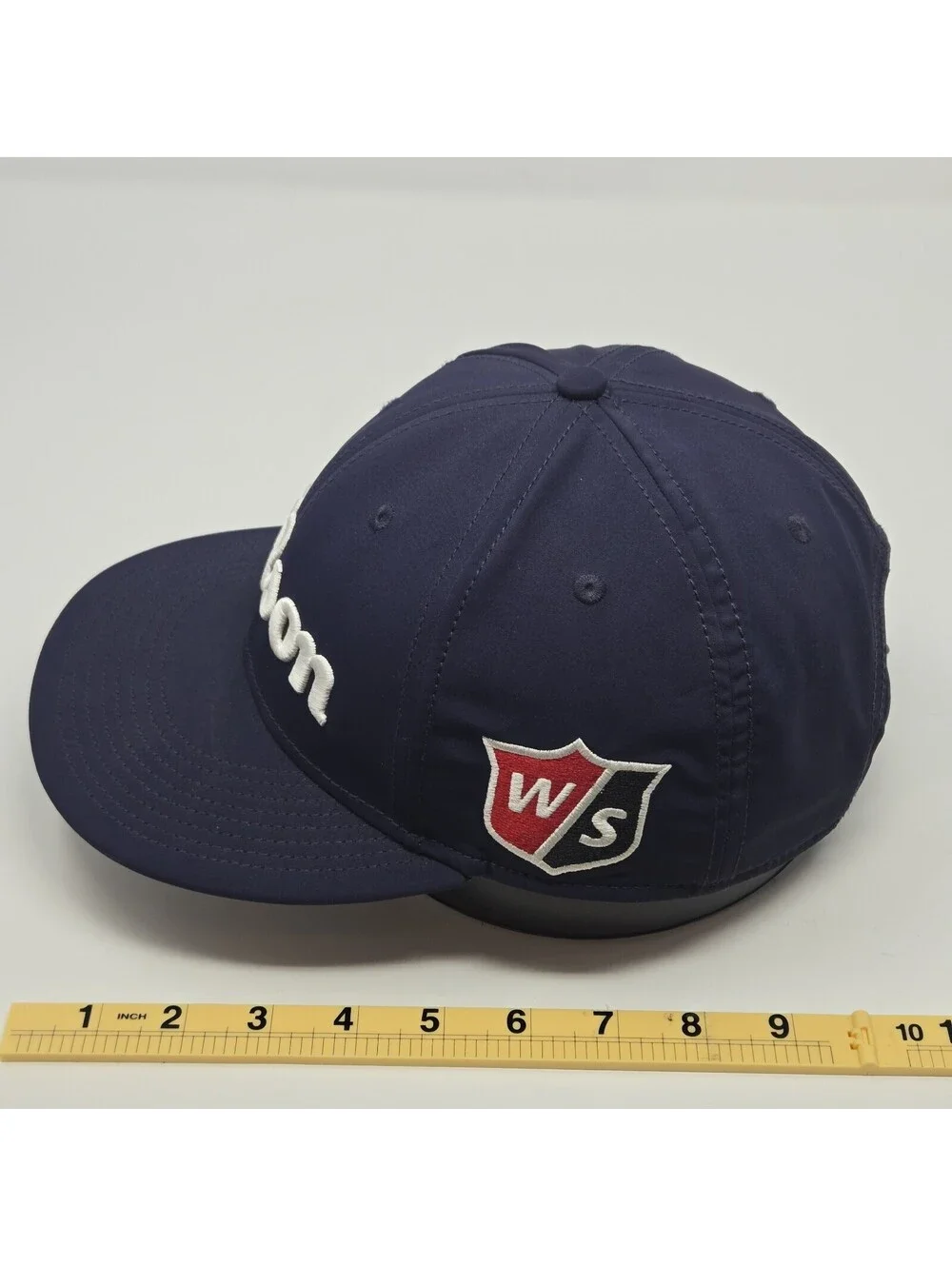 Wilson Staff Golf Hat Cap Navy Blue Adjustable Hook & Loop Performance